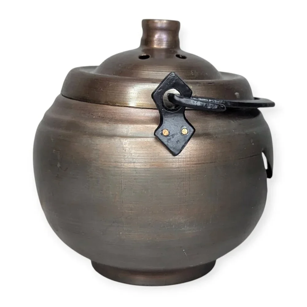 Smiling Metal Pumpkin Candle Holder Lantern w/Handle 8
